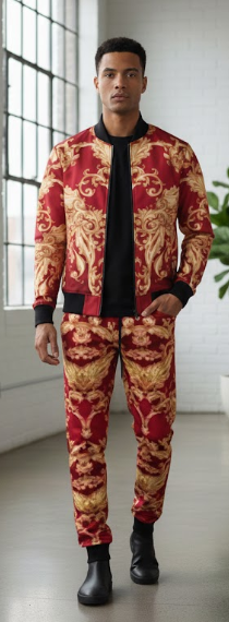 Lauris Couture Men's Berry Tracksuit Jacket