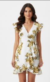 Lauris Couture Mini Wrap Dress