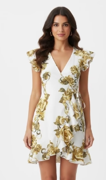 Lauris Couture Mini Wrap Dress
