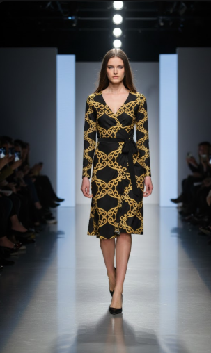 Lauris Couture Wave Wrap Dress