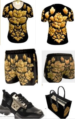 Lauris Couture Gold Leaf Shorts