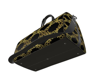Lauris Couture Black Wave Duffle Bag